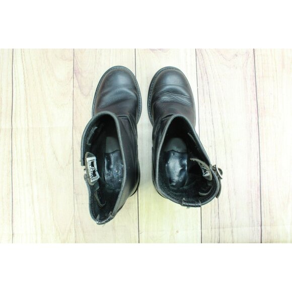 *Frye Engineer 8R Buckle Strap Moto Inspired Leather Ankle Boots Sz 10.5 Inches - Picture 8 of 10